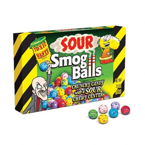 Toxic Waste Sour Smog Balls Theatre Box 84 Gr