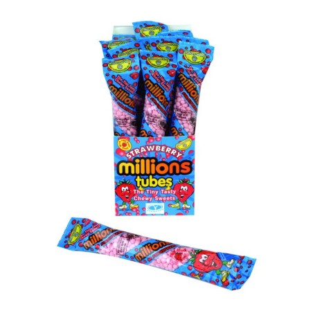 Millions Strawberry Tubes 55 Gr