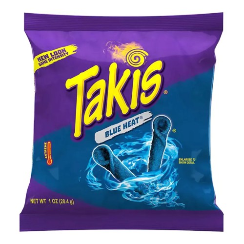 Les Bonbons de Mandy - Destockage Bonbons - Takis Chips bleu heat 
