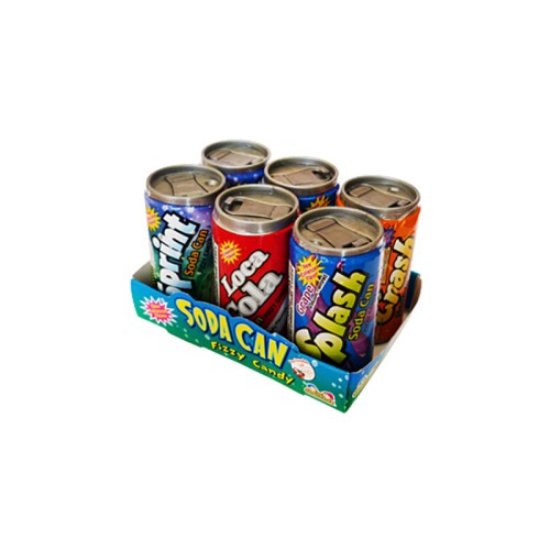 Soda Can Fizzy Candy 6 Pack 42g