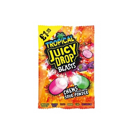 Bazooka Juicy Drop Blasts Tropical 120 Gr
