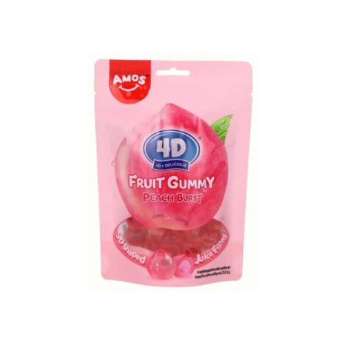 Juicy Burst Gummy Peach 65 Gr