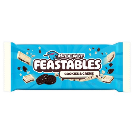 Mr Beast Feastables Cookies & Creme Chocolate Bar 60 Gr