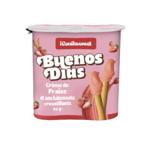 Buenos Dias Strawberry Cream Sticks 55 Gr