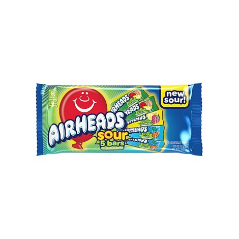 Airheads Bars Assorted  Sour 5 Pack 78 Gr