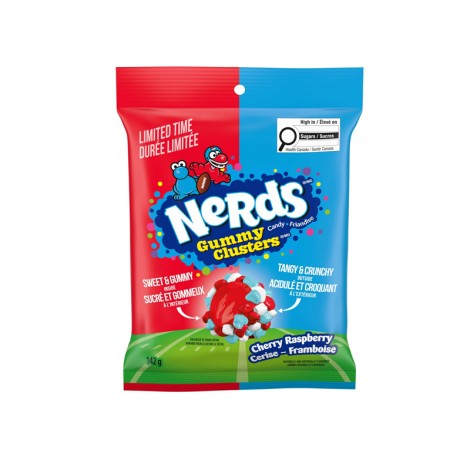 Nerds Gummy Clusters Cherry Raspberry Touchdown 113 Gr