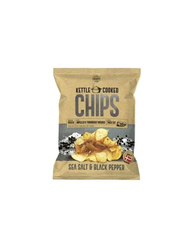 Kettle Cooked Chips Seasalt & Black Pepper 150 Gr
