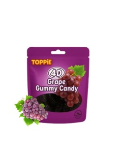 TOPPIE Halal 4D Grape Gummy Candy 80 Gr