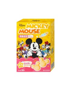 Binqi & Disney Mickey Shaped Cookies Milk Flavor 50 Gr